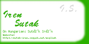 iren sutak business card